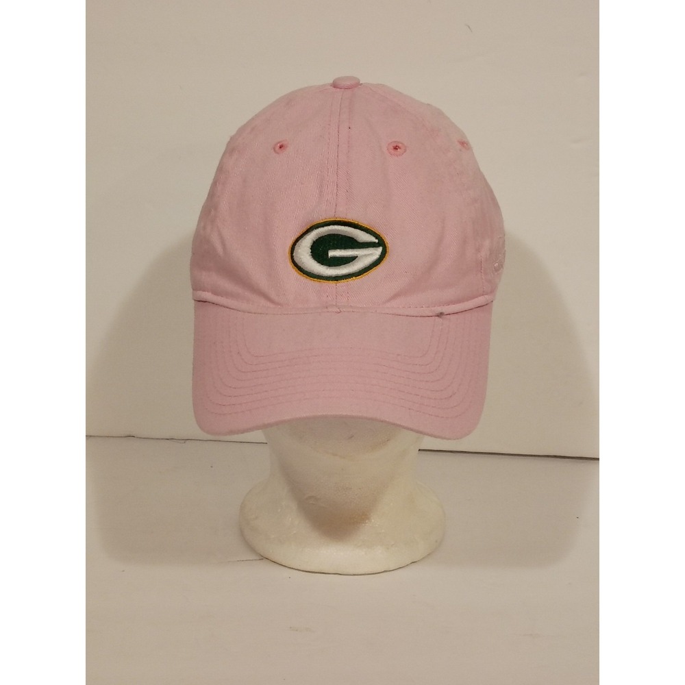 Reebok Green Bay Packers NFL Women's Adjustable Baseball Cap Hat Pink Embroidery